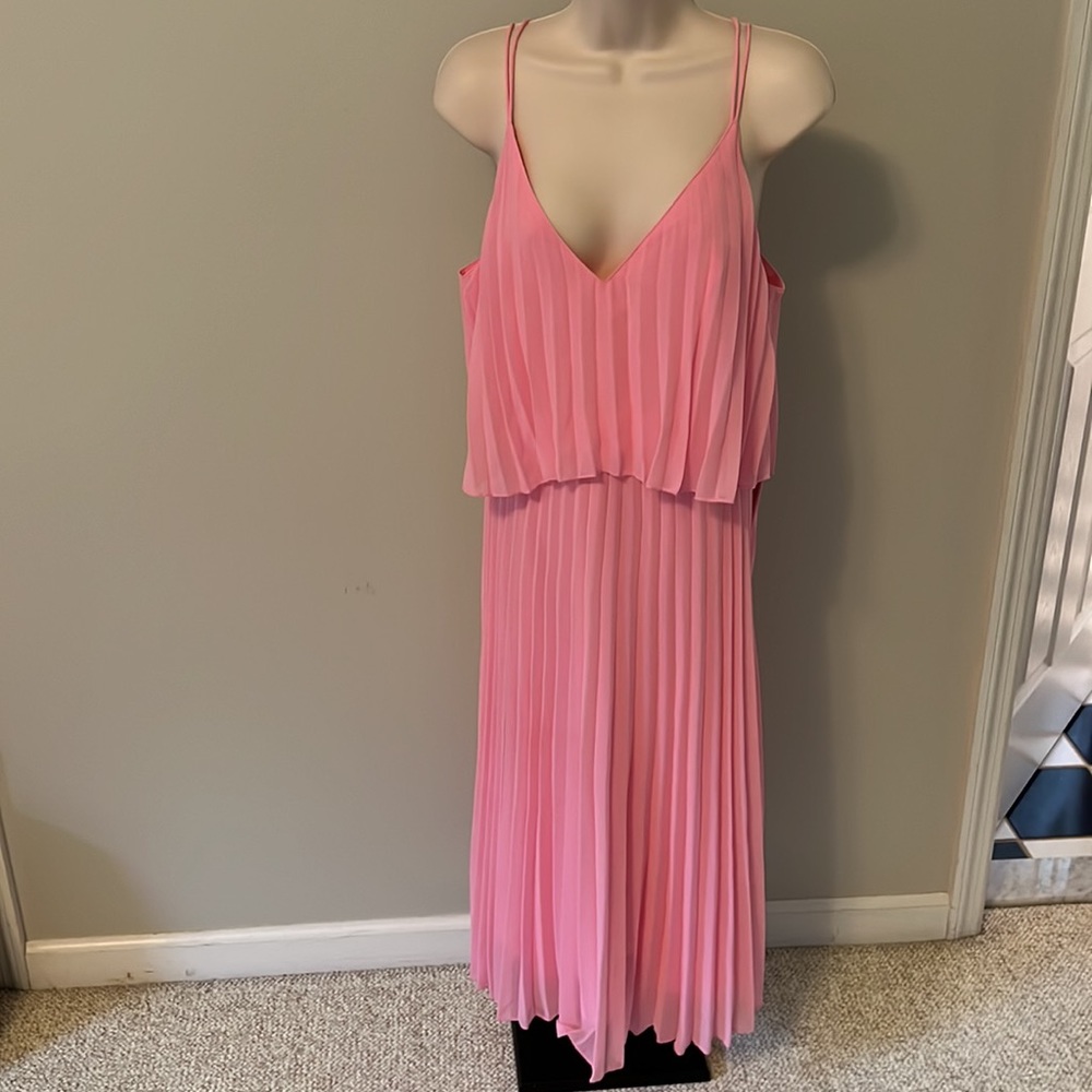 Pink Pleat Party Dress